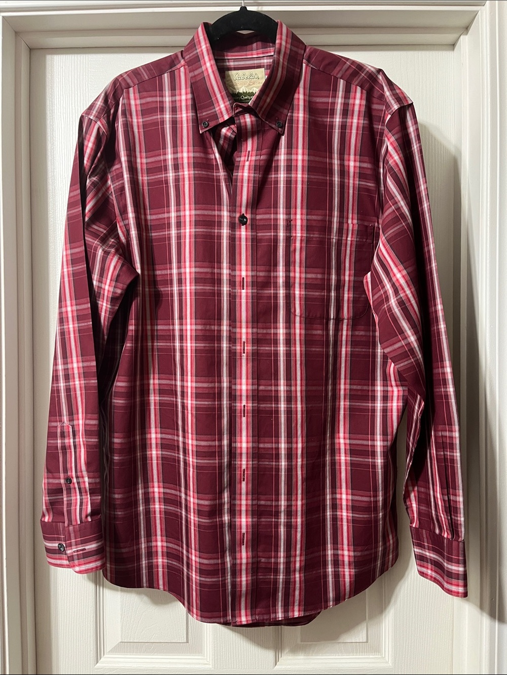 Cabela's Burgundy Plaid Button-Down Shirt